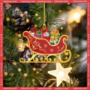 Santa’s Sleigh Custom-shaped Christmas Acrylic Ornament