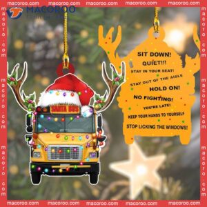 Santa School Bus Custom-shaped Christmas Acrylic Ornament