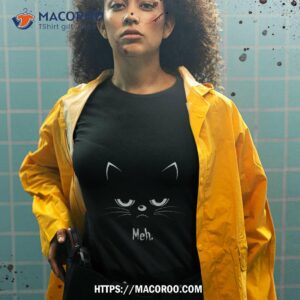 sarcastic funny angry cat meh halloween costume gift shirt tshirt 2