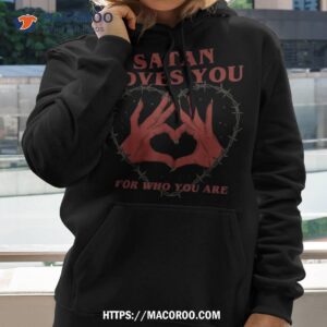 satan loves you for who are halloween vintage shirt halloween teacher gifts hoodie 2