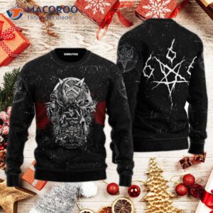 Satanic Skull Ugly Christmas Sweater