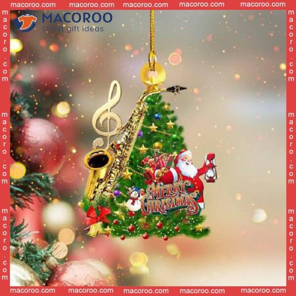 Saxophone Custom-shaped Christmas Acrylic Ornament