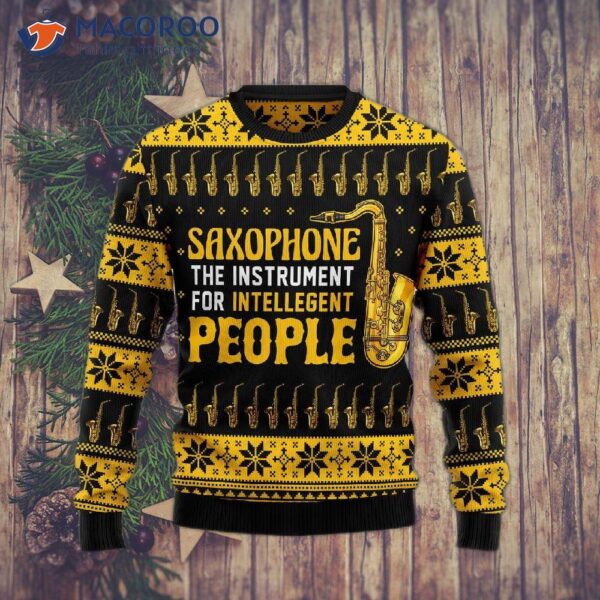 Saxophone: The Instrument For Intelligent People’s Ugly Christmas Sweater