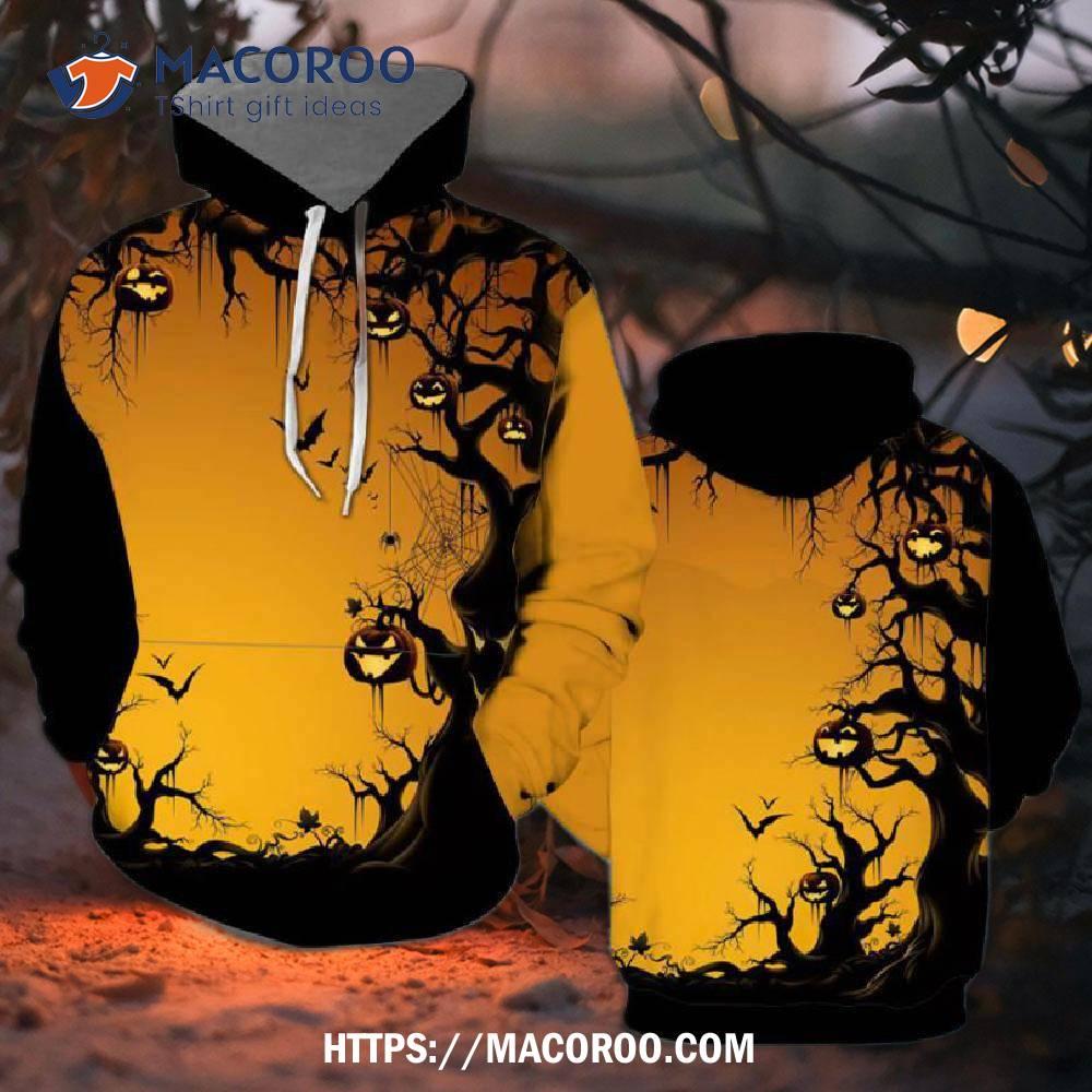 Scary Halloween Tree All Over Print 3D Hoodie