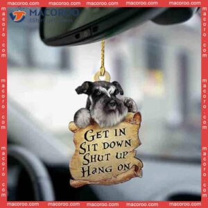 Schnauzer Get In, Sit Down, Shut Up, Hang Out Custom-shaped Christmas Acrylic Ornament