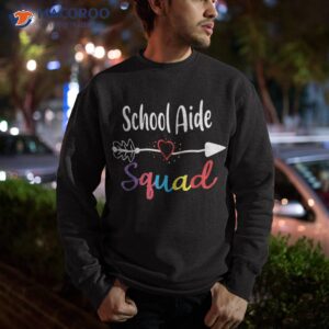 school aide squad funny back to teacher supplies shirt sweatshirt