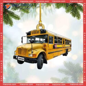 School Bus Custom-shaped Name Christmas Acrylic Ornament