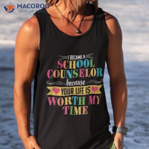 school counselor cute appreciation back to gift shirt tank top