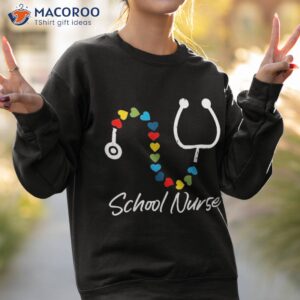 school nurse back to cool nursing rn lpn shirt sweatshirt 2