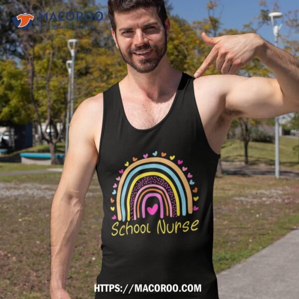 School Nurse Boho Rainbow Nurse Day Back To School Nursing Shirt