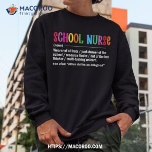 school nurse definition back to school funny shirt sweatshirt