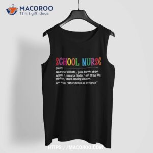 school nurse definition back to school funny shirt tank top