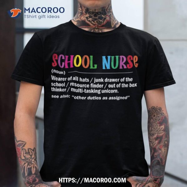 School Nurse Definition Back To School Funny Shirt