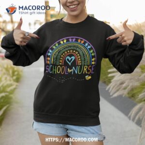 school nurse rainbow with little hands school nurse shirt sweatshirt