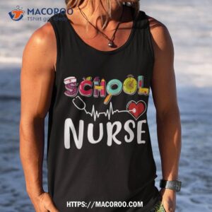 school nurse registered nurse nursing back to school shirt tank top