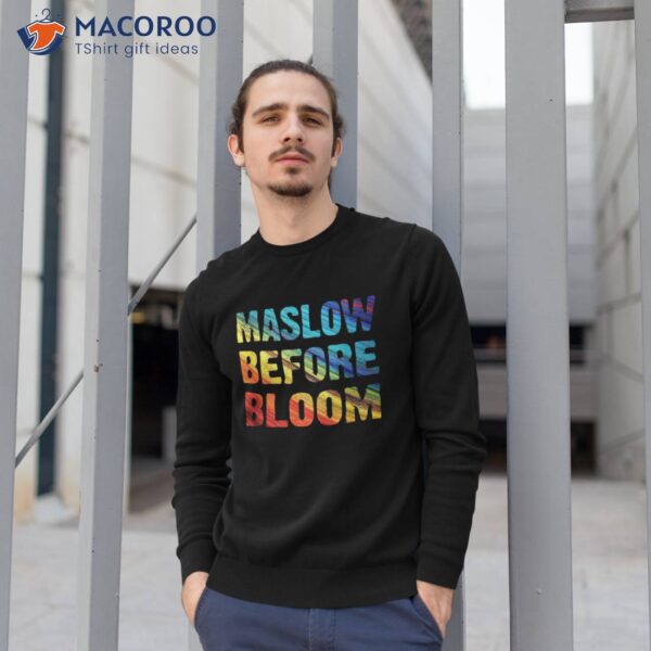 School Psychologist Back To Maslow Before Blooms Shirt