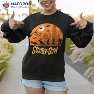 scooby doo the gang halloween silhouette logo shirt sweatshirt