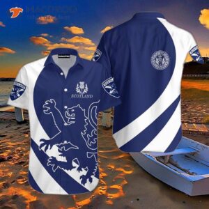 Scotland Royal Lion And Thistle Pullover St. Patrick’s Day Blue Hawaiian Shirts