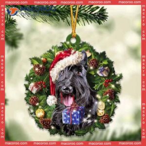 Scottish Terrier And Christmas Custom-shaped Acrylic Ornament
