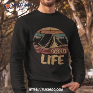 scout life scouting lovers gifts hiking happy camper shirt sweatshirt