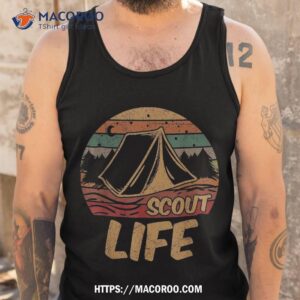 scout life scouting lovers gifts hiking happy camper shirt tank top