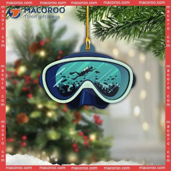 Scuba Diving Glass Custom-shaped Christmas Acrylic Ornament