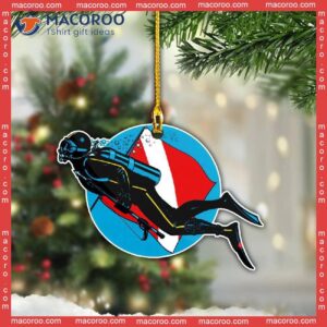 Scuba Diving, Spearfishing, Custom-shaped Christmas Acrylic Ornament