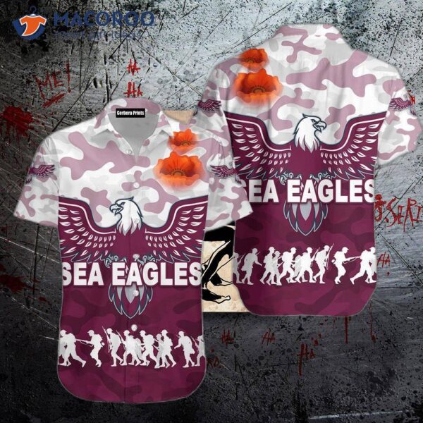 Sea Eagles Purple Hawaiian Shirts