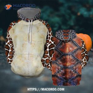 Sea Turtle Cosplay Costume Halloween All Over Print 3D Hoodie, Halloween Gifts For Adults