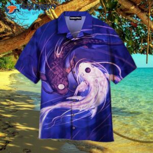 sea world double dragon fish hawaiian style shirts 0