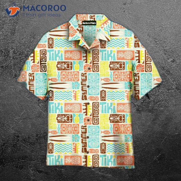 Seamless Exotic Tiki-patterned Hawaiian Shirts