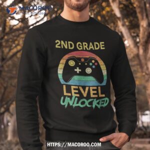 second grade level unlocked gamer 1st day of school boy kids shirt sweatshirt