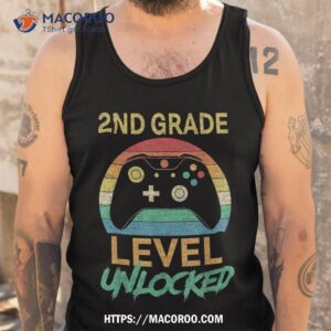 second grade level unlocked gamer 1st day of school boy kids shirt tank top