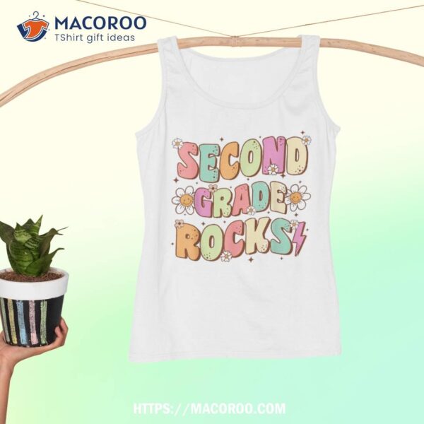 Second Grade Rocks 2nd Grade Teacher Student Back To School Shirt