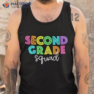 second grade squad 2nd 1st day of school teacher kids shirt tank top