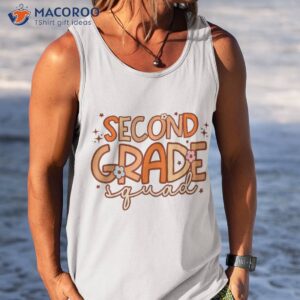 second grade squad welcome back to school teacher kids shirt tank top