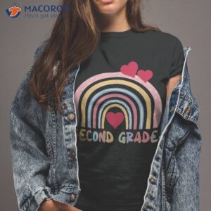 Second Grade Teacher Student Rainbow Back To School Shirt