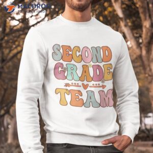 second grade team retro groovy vintage first day of school shirt sweatshirt