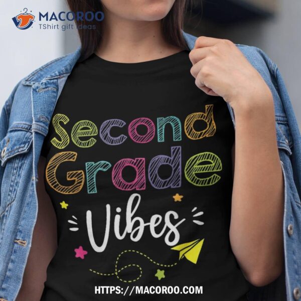 Second Grade Vibes Back To School Retro 2nd Grade Teachers Shirt