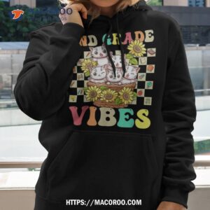 second grade vibes cute cat back to school retro 2nd grade shirt hoodie