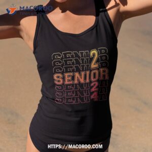 senior 2024 class of graduation day school cool novelty shirt tank top 2