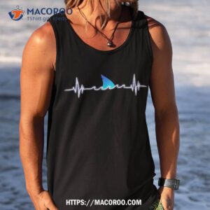 shark tshirt shirt lover gift heartbeat shirt tank top