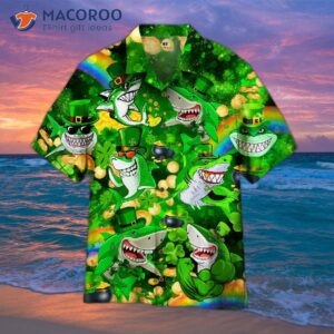 Sharks Love St. Patrick’s Day Hawaiian Shirts