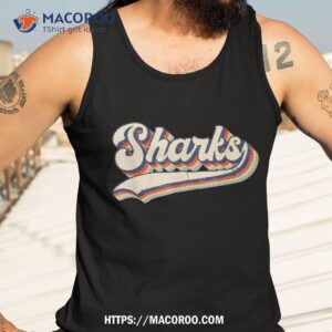 sharks sports name vintage retro gift boy girl shirt tank top 3