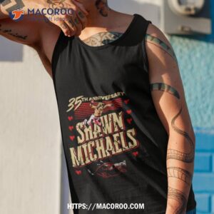 Shawn Michaels 35th Anniversary Flying Signature Shirt 3 shawn michaels 35th anniversary flying signature shirt tank top 1
