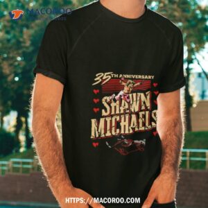 shawn michaels 35th anniversary flying signature shirt tshirt
