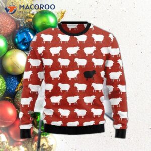 Sheep Black And White Ugly Christmas Sweater