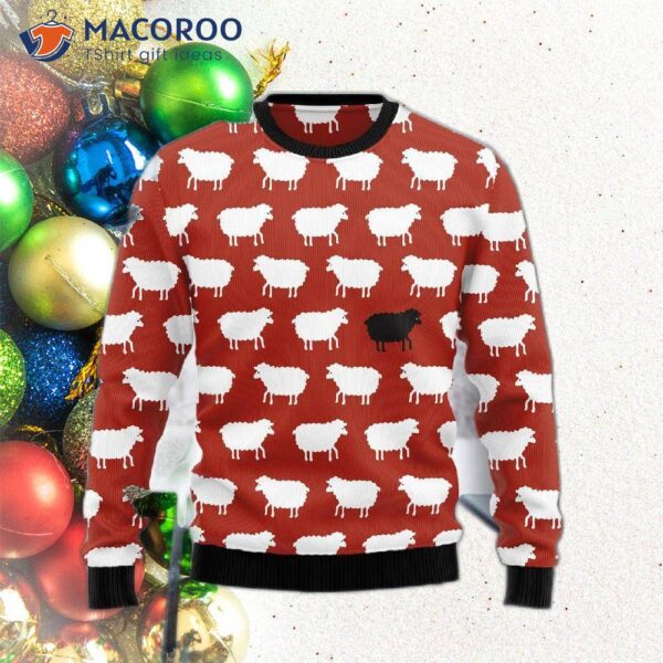 Sheep Black And White Ugly Christmas Sweater