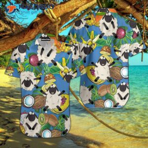 sheep love fruit hawaiian style shirts 0