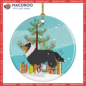 Sheltie Shetland Sheepdog Merry Christmas Tree Ceramic Ornament